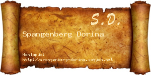 Spangenberg Dorina névjegykártya